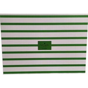 NWT Kate spade New York Breton  Striped Nesting Box in White and Green